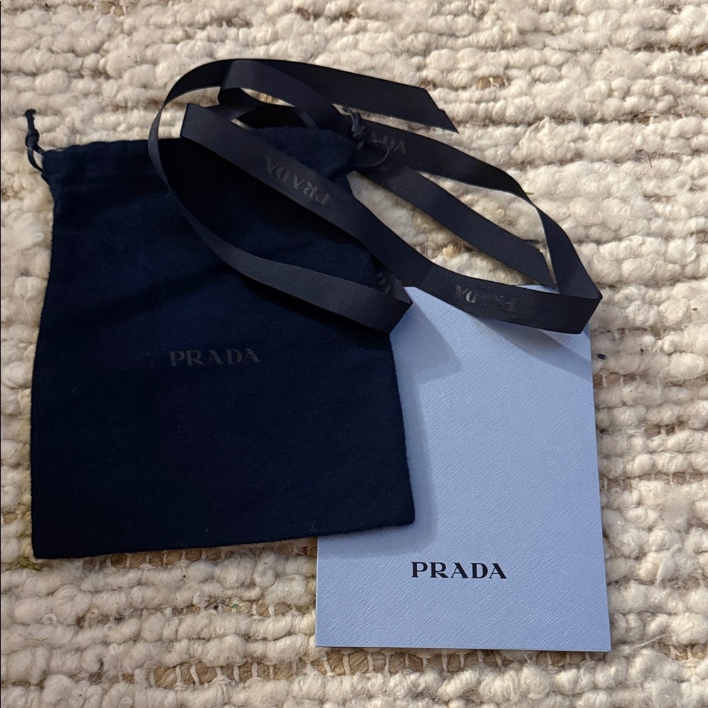 💙 NEW Prada  dustBag with Blue Card and ribbon